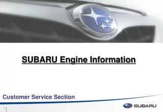 SUBARU Engine Information