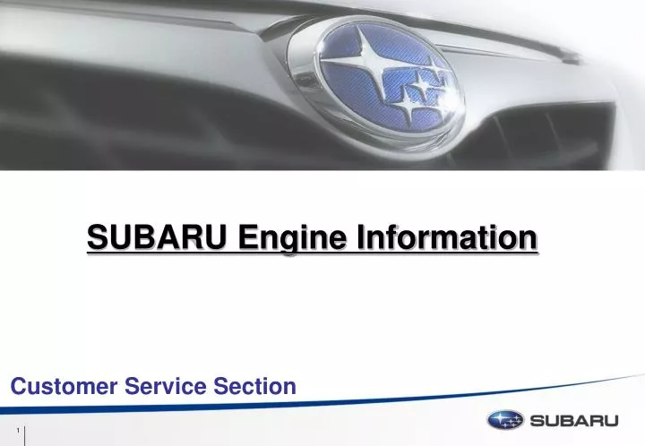 subaru engine information