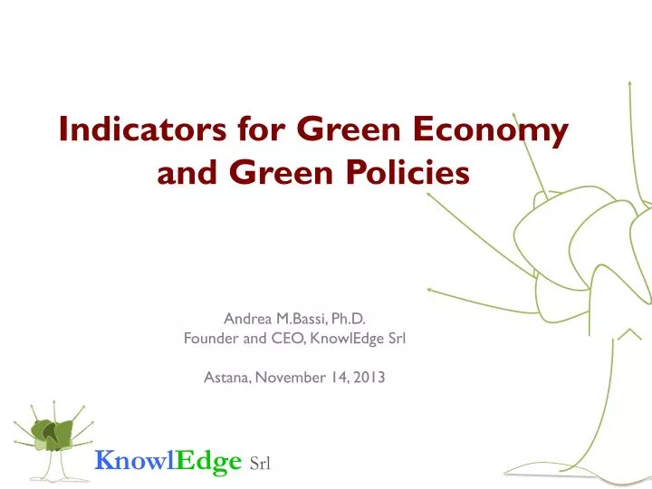 indicators for green economy and green policies
