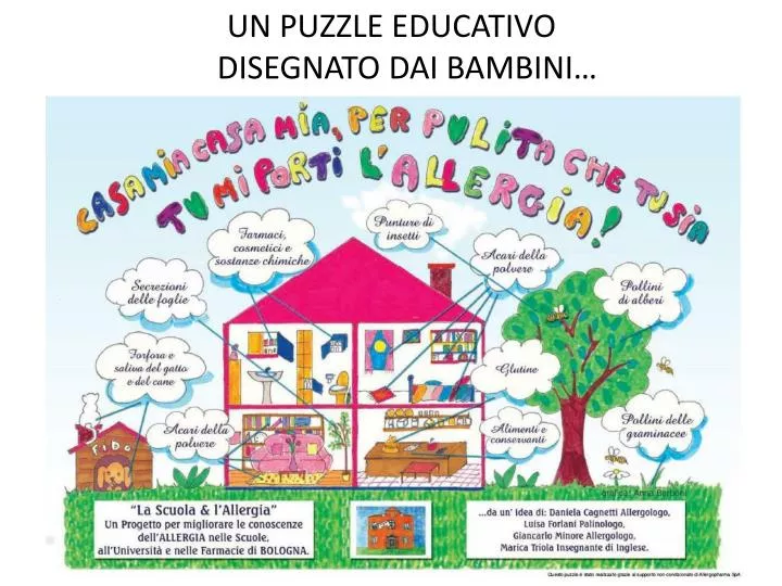 un puzzle educativo disegnato dai bambini
