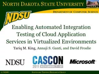 Enabling Automated Integration Testing of Cloud Application Services in Virtualized Environments