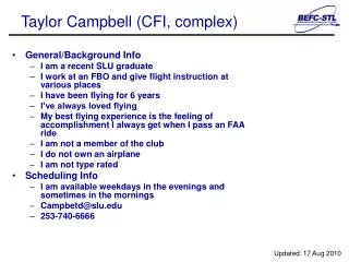 Taylor Campbell (CFI, complex)