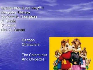 Cartoon Characters: