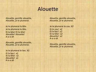 alouette