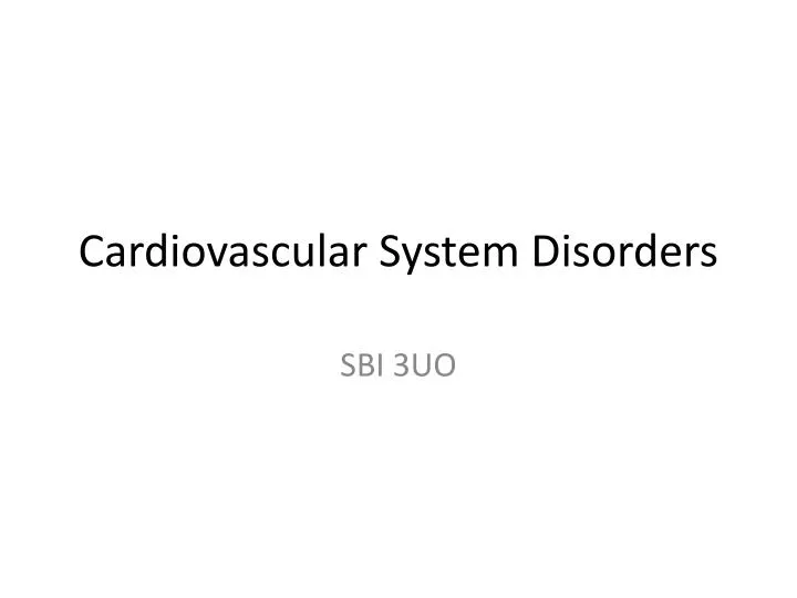 cardiovascular system disorders