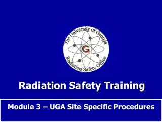 Radiation Safety Training