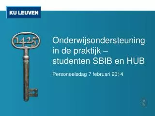 onderwijsondersteuning in de praktijk studenten sbib en hub