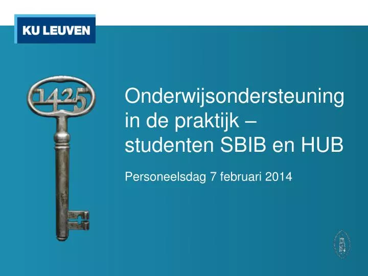 onderwijsondersteuning in de praktijk studenten sbib en hub