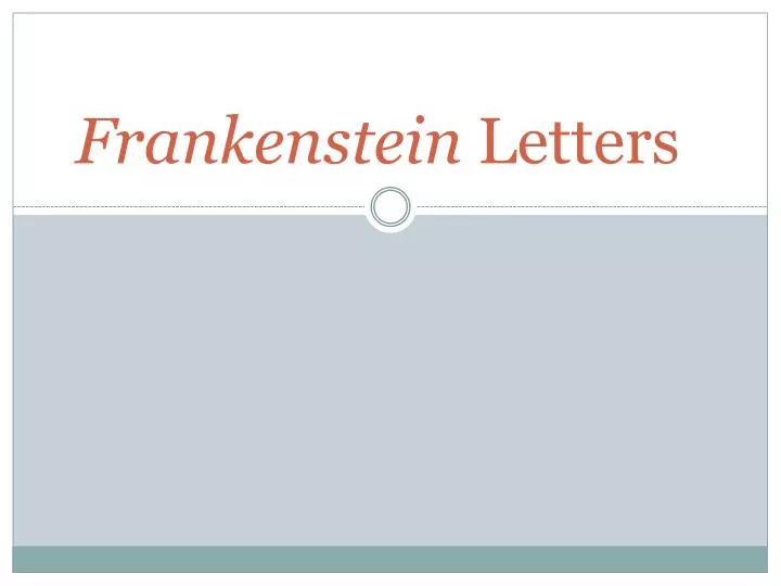 frankenstein letters