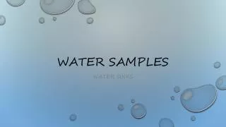 Water samples