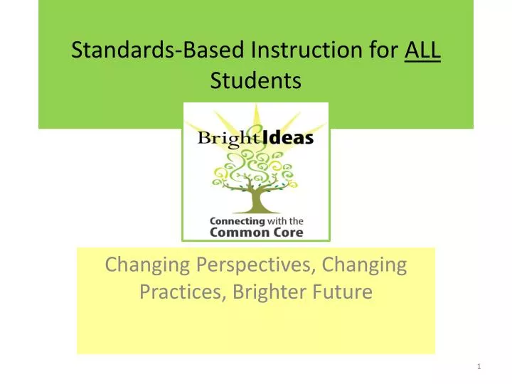 standards based instruction for all students