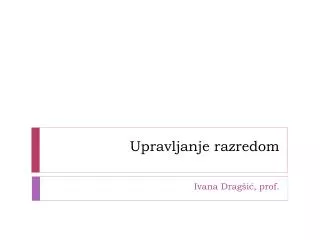 upravljanje razredom