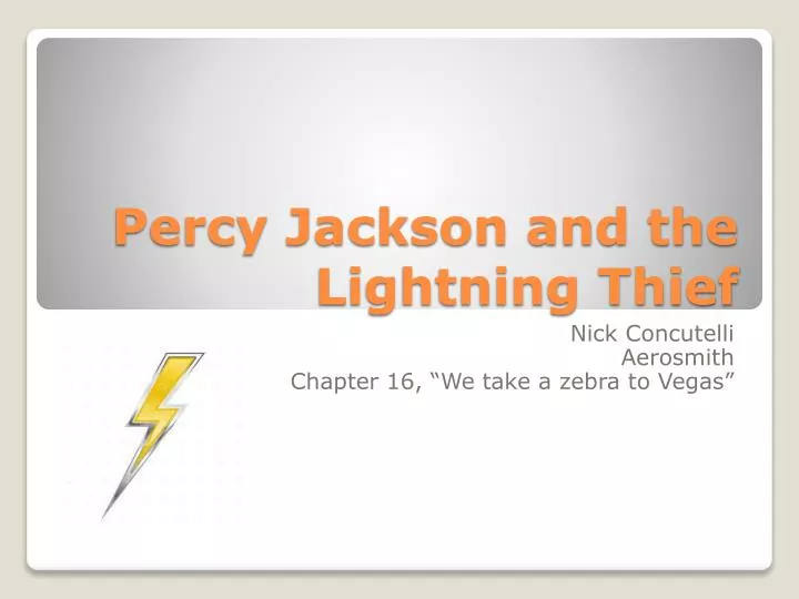 percy jackson and the lightning thief