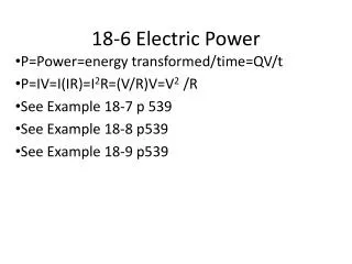 18-6 Electric Power