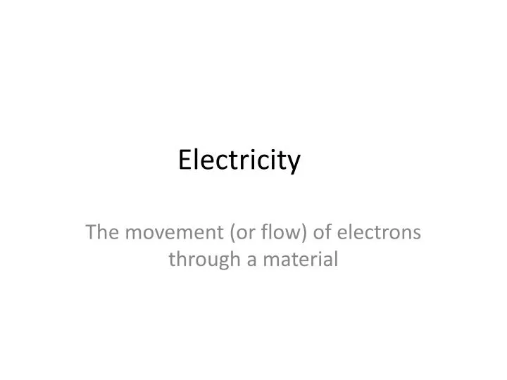 electricity