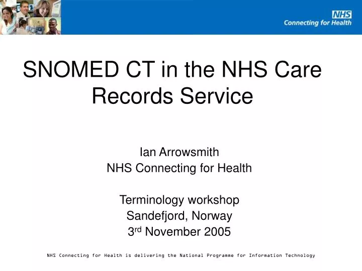 snomed ct in the nhs care records service
