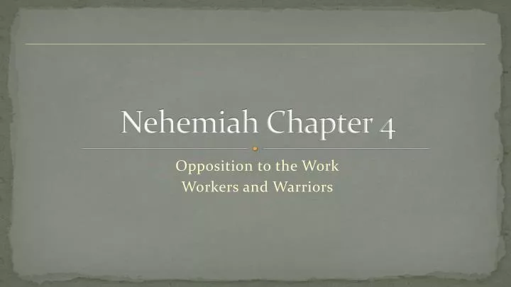nehemiah chapter 4