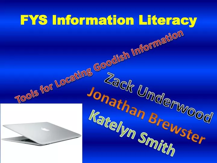 fys information literacy
