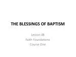 THE BLESSINGS OF BAPTISM