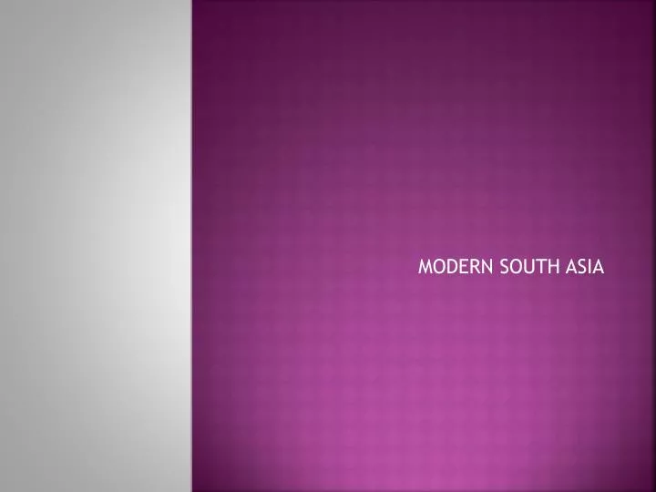 modern south asia