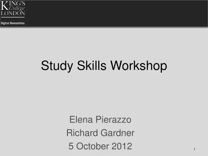 study skills workshop