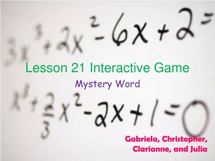 lesson 21 interactive game