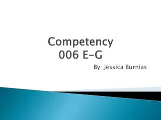 Competency 006 E-G