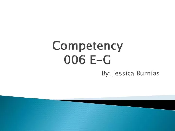 competency 006 e g