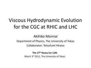 Viscous Hydrodynamic Evolution for the CGC at RHIC and LHC