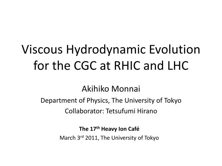viscous hydrodynamic evolution for the cgc at rhic and lhc