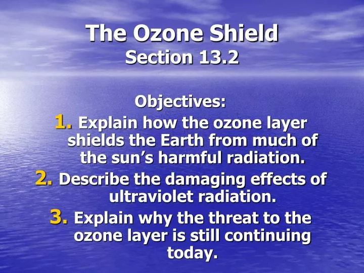 the ozone shield section 13 2