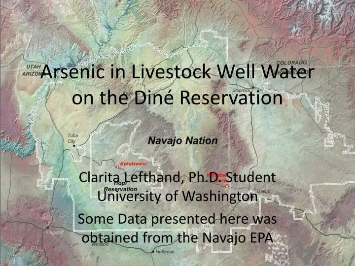arsenic in livestock well water on the din reservation