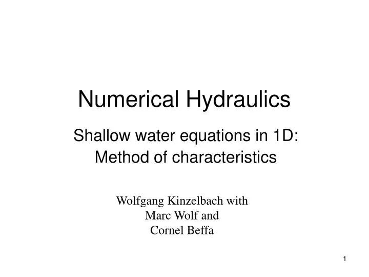 numerical hydraulics