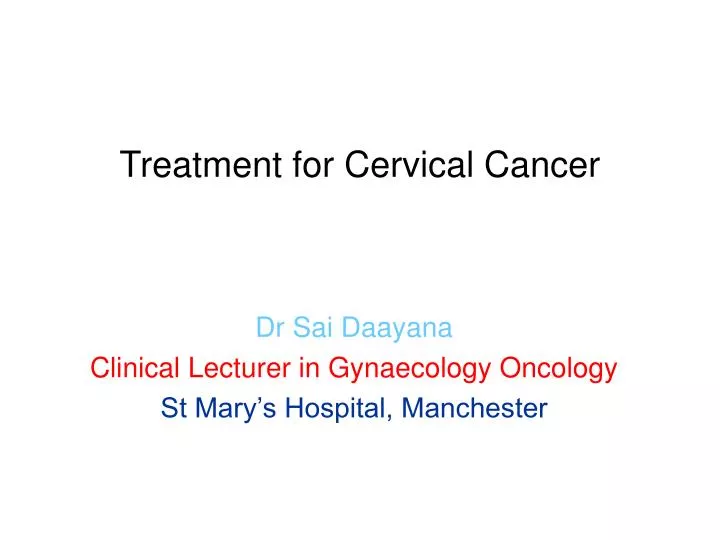 treatment for cervical cancer