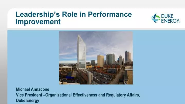 leadership s role in performance improvement