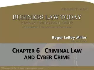 Chapter 6 Criminal Law and Cyber Crime