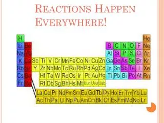 Reactions Happen 		Everywhere!