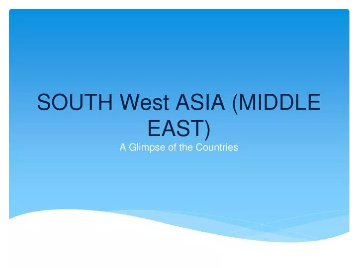 south west asia middle east