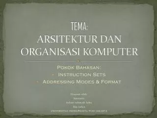 tema arsitektur dan organisasi komputer