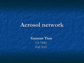 Aerosol network