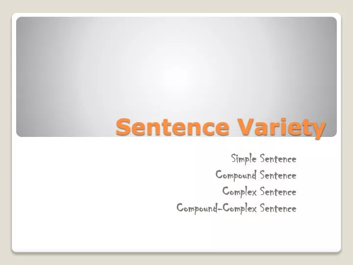 sentence variety