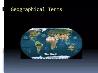 Geographical Terms