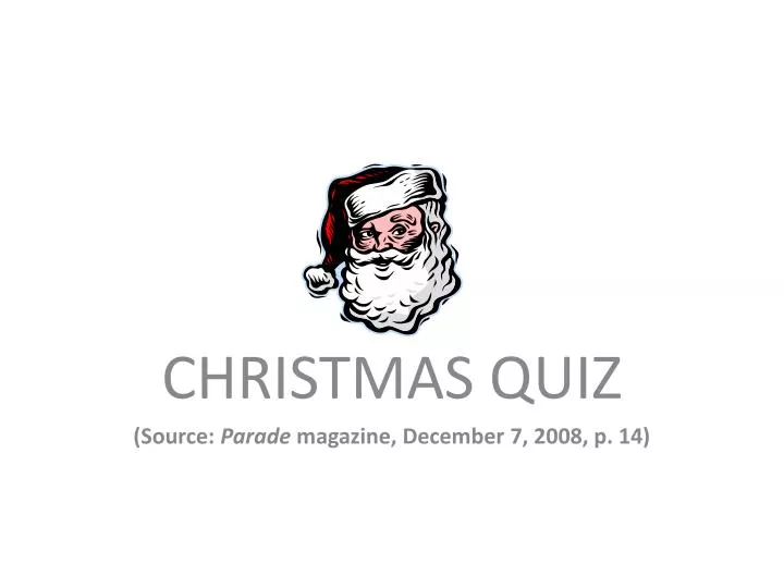 christmas quiz source parade magazine december 7 2008 p 14