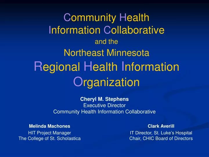 cheryl m stephens executive director community health information collaborative