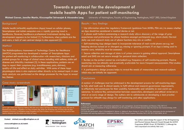 towards a protocol for the development of mobile health apps for patient self monitoring