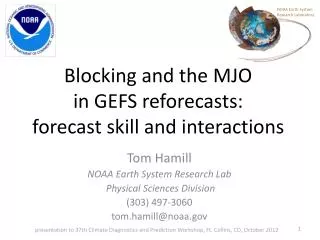Blocking and the MJO in GEFS reforecasts: forecast skill and interactions
