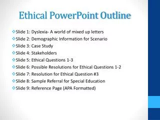 Ethical PowerPoint Outline
