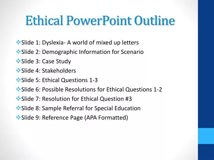 ethical powerpoint outline