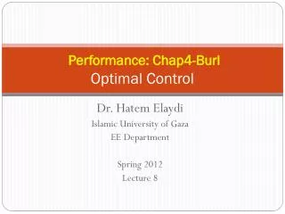 performance chap4 burl optimal control