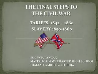 THE FINAL STEPS TO THE CIVIL WAR